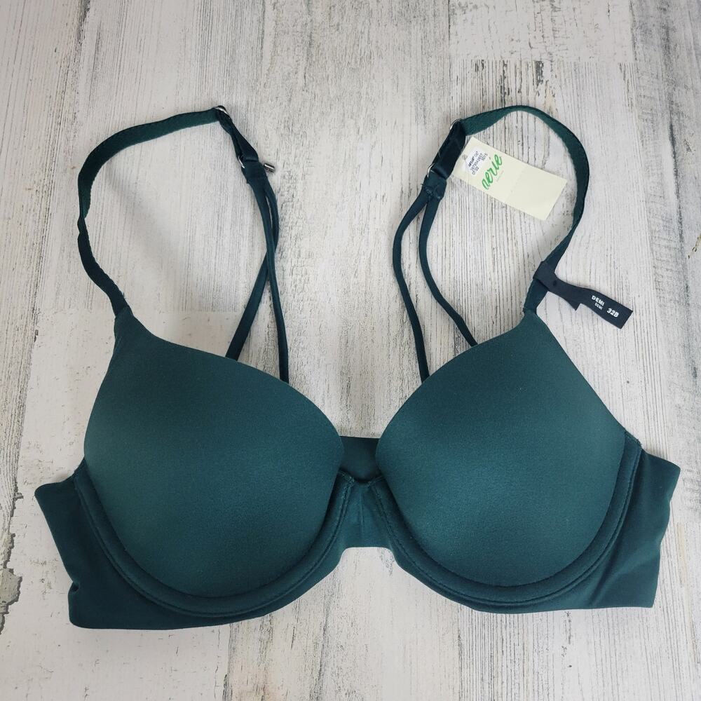 NWT Aerie Demi Cup Bra Forest Green Size 32B